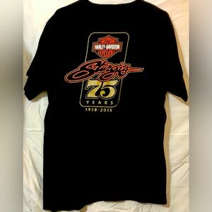 Harley Davidson Sturgis T-Shirt Size Large Graphic celebrates 75 year cotton